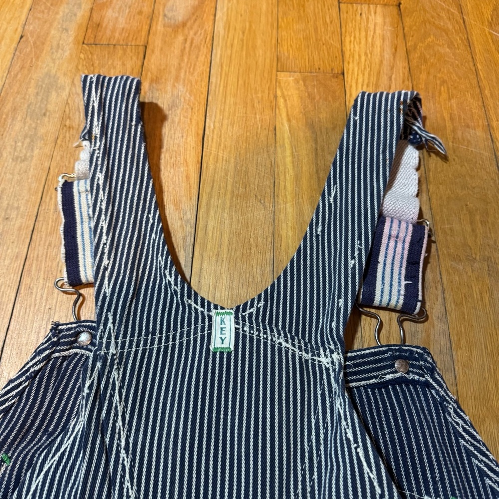 Vintage Key Distressed Patchwork Overalls - Picture 13 of 13